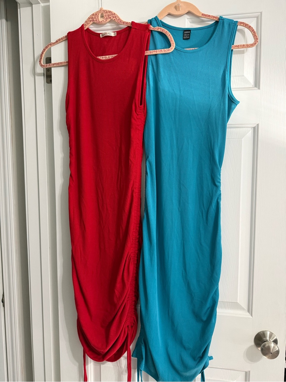 2 Ruched Bodycon Midi Dresses